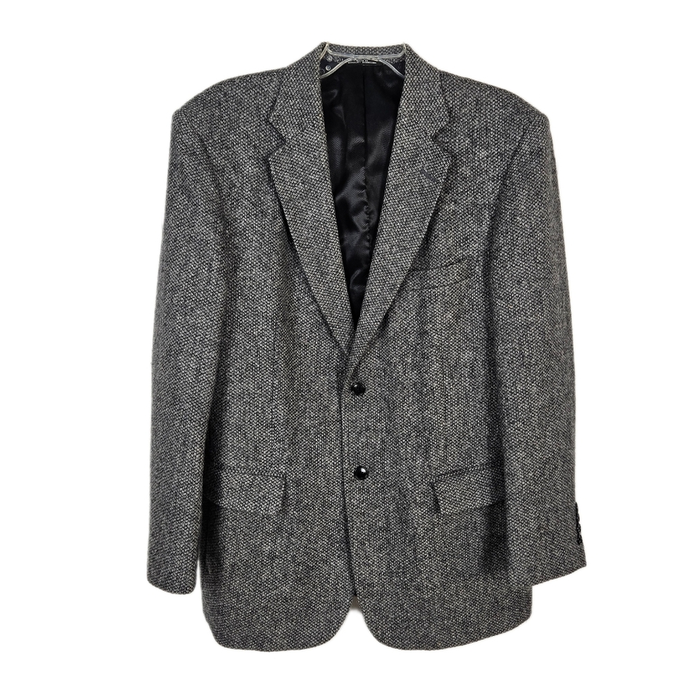 Barrington Suit Coat Blazer Buttons Single Breasted Wool Blazer Mens 40R  Gray